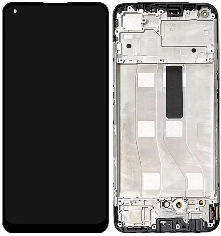 Дисплей Oppo A74 4G, A94 4G, A95, F19, F19 Pro, Reno 5 Lite с сенсором и рамкой, black (OLED)