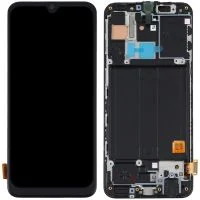 Дисплей Samsung A405 Galaxy A40 с сенсором и рамкой, black (TFT)