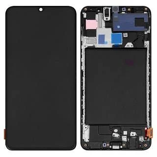 Дисплей для Samsung A705 Galaxy A70 с сенсором и рамкой, black (TFT)