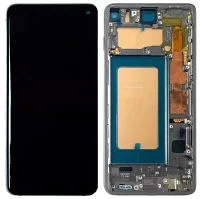Дисплей для Samsung G973 Galaxy S10 с сенсором и рамкой, Prism Black (TFT)