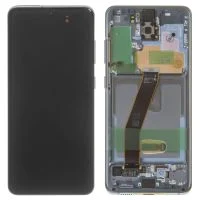 Дисплей для Samsung G980 Galaxy S20, G981 S20 5G с сенсором и рамкой, grey (OLED)