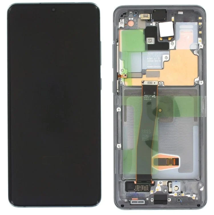 Дисплей Samsung G988 Galaxy S20 Ultra с сенсором и рамкой, серый, оригинал, GH82-22271B