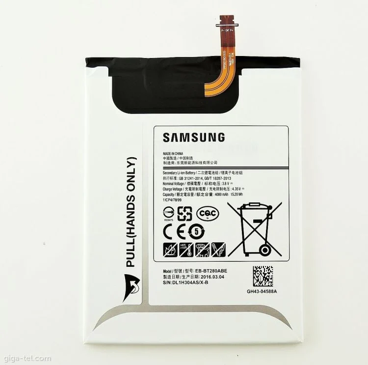 Аккумулятор для Samsung Galaxy Tab A 7.0, T280 WiFi, T285 LTE, EB-BT280FBE, EB-BT280ABE 4000мАч