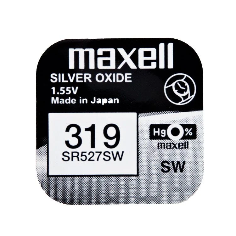Батарейка часовая Maxell 319, V319, SR527SW, SR64, 615