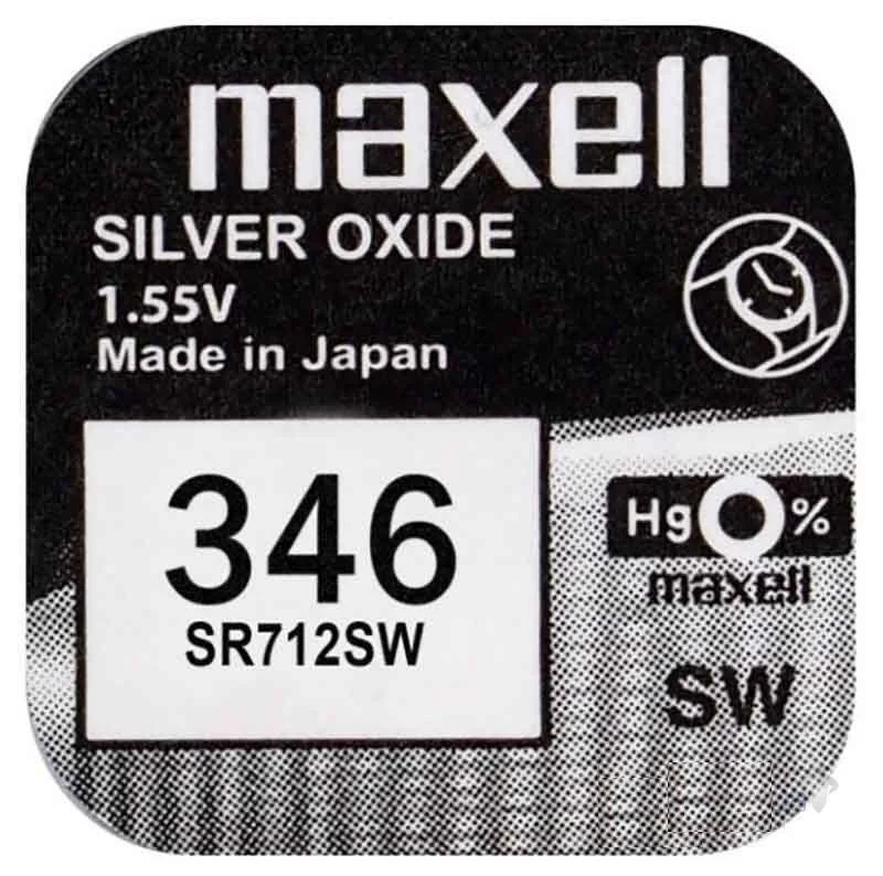 Батарейка часовая Maxell 346, V346, SR712SW, 628
