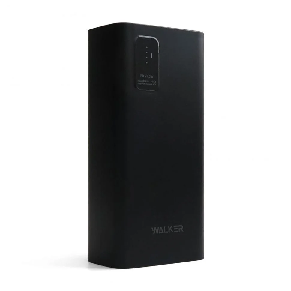 Портативная батарея Walker WB-730, 30000 mAh, 22.5W (QC3.0 + PD) Black